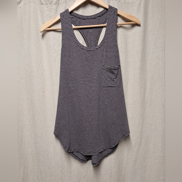 Striped Black and White Women's Tank Top - Picture 1 of 2